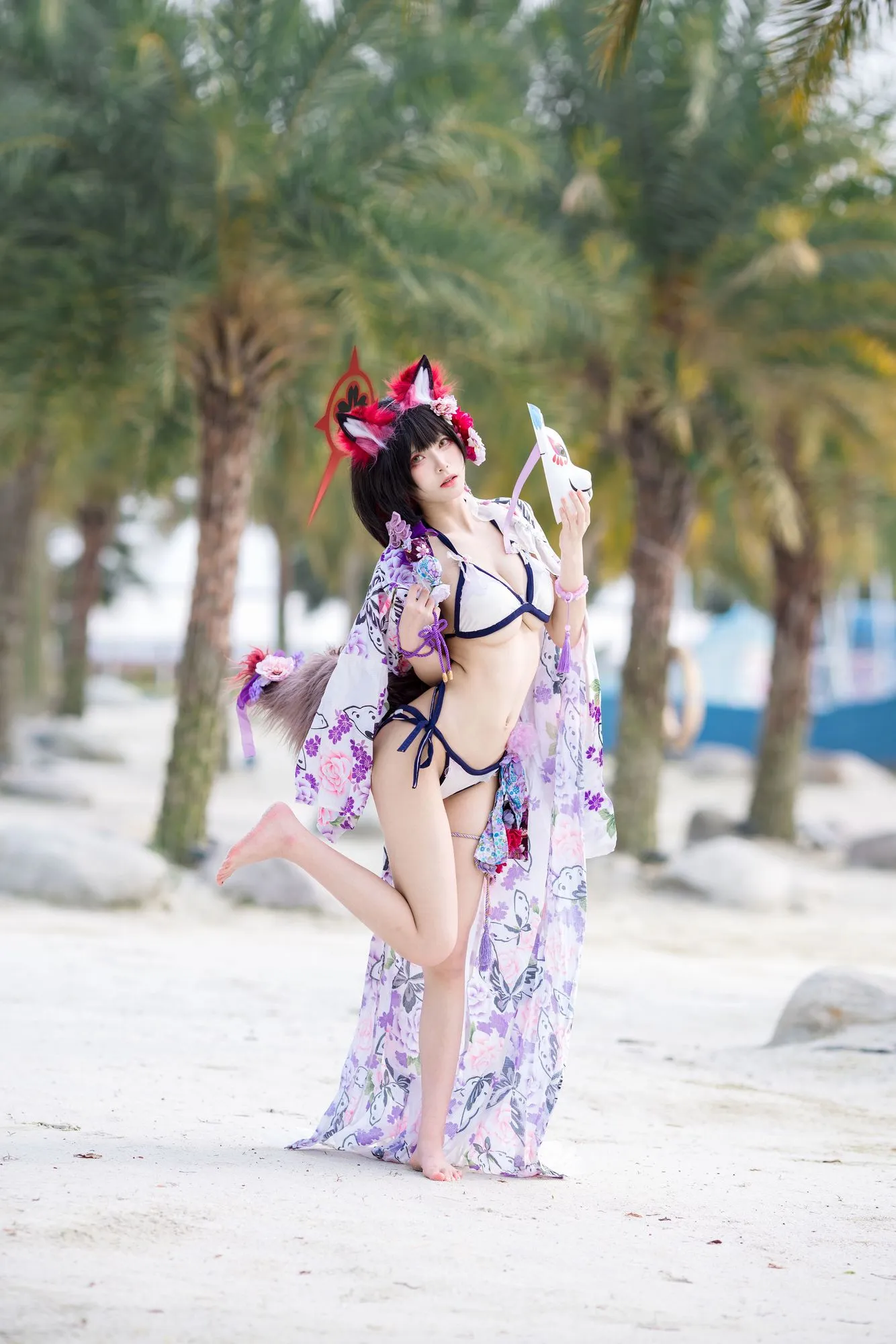 图片[2]-No.028 – 蔚蓝档案 狐坂若藻 泳装 [23P]-coswz-cos王者