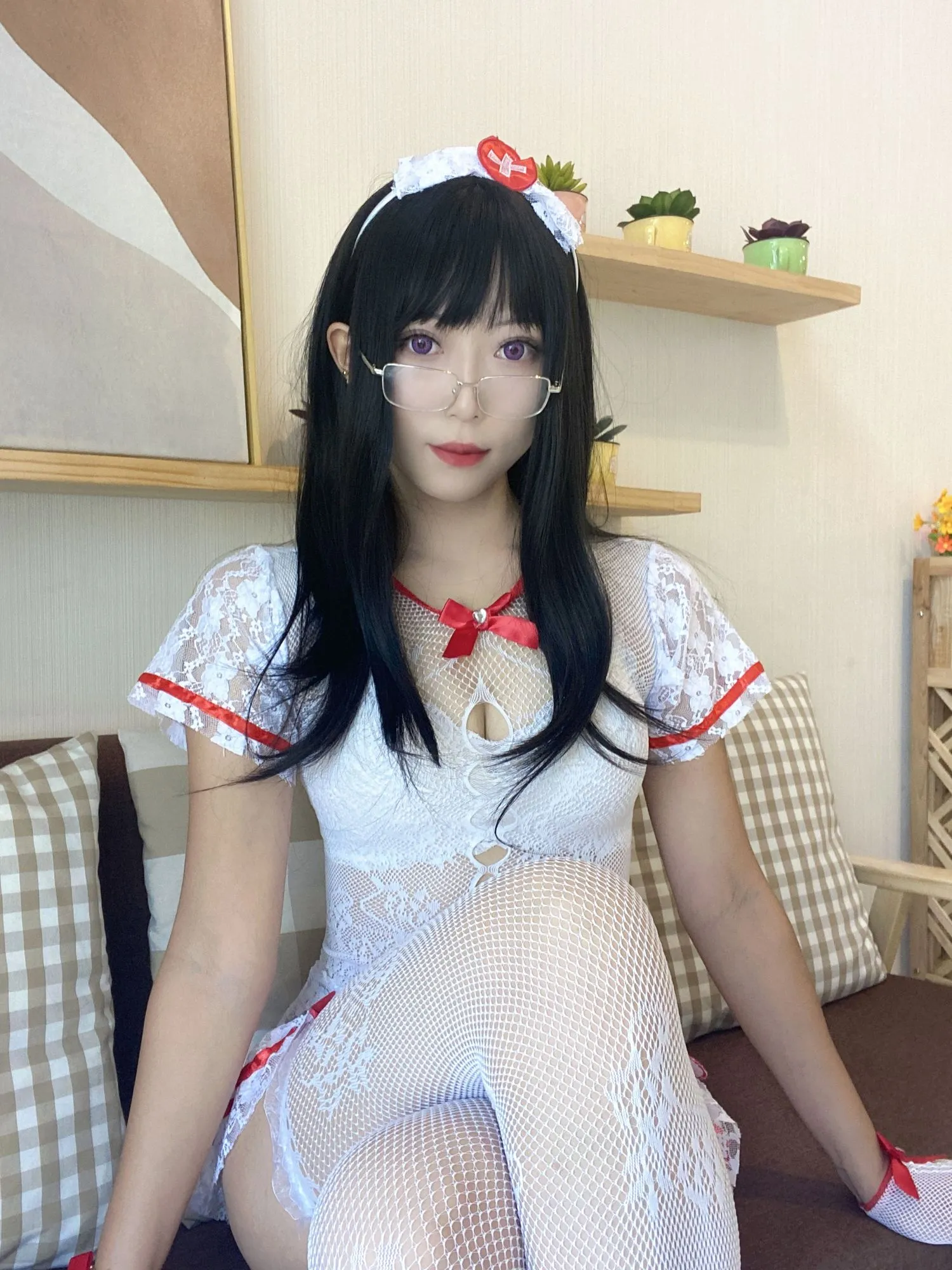 图片[2]-No.043 – 白网护士套 [48P 2V]-coswz-cos王者