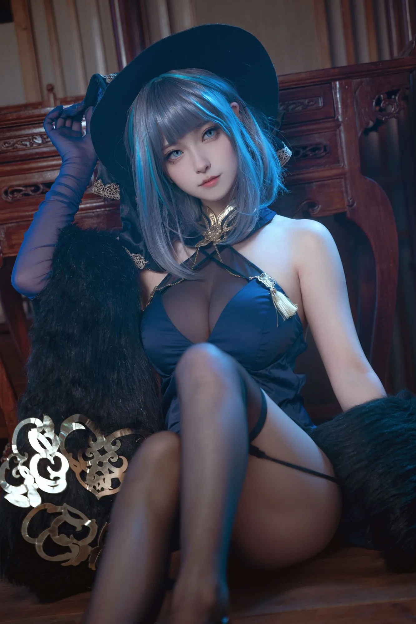 No.044 – 碧蓝航线 柴郡旗袍 [12P]-图妖社