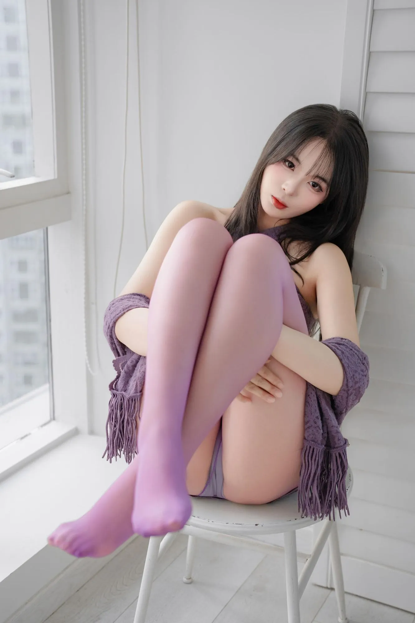 No.084 – 紫色旗袍 [140P]-图妖社