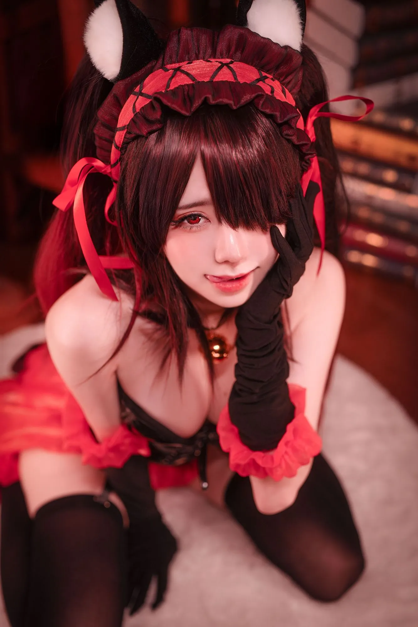 图片[2]-No.085 – Kurumi Cat Bunny Girl [22P]-coswz-cos王者