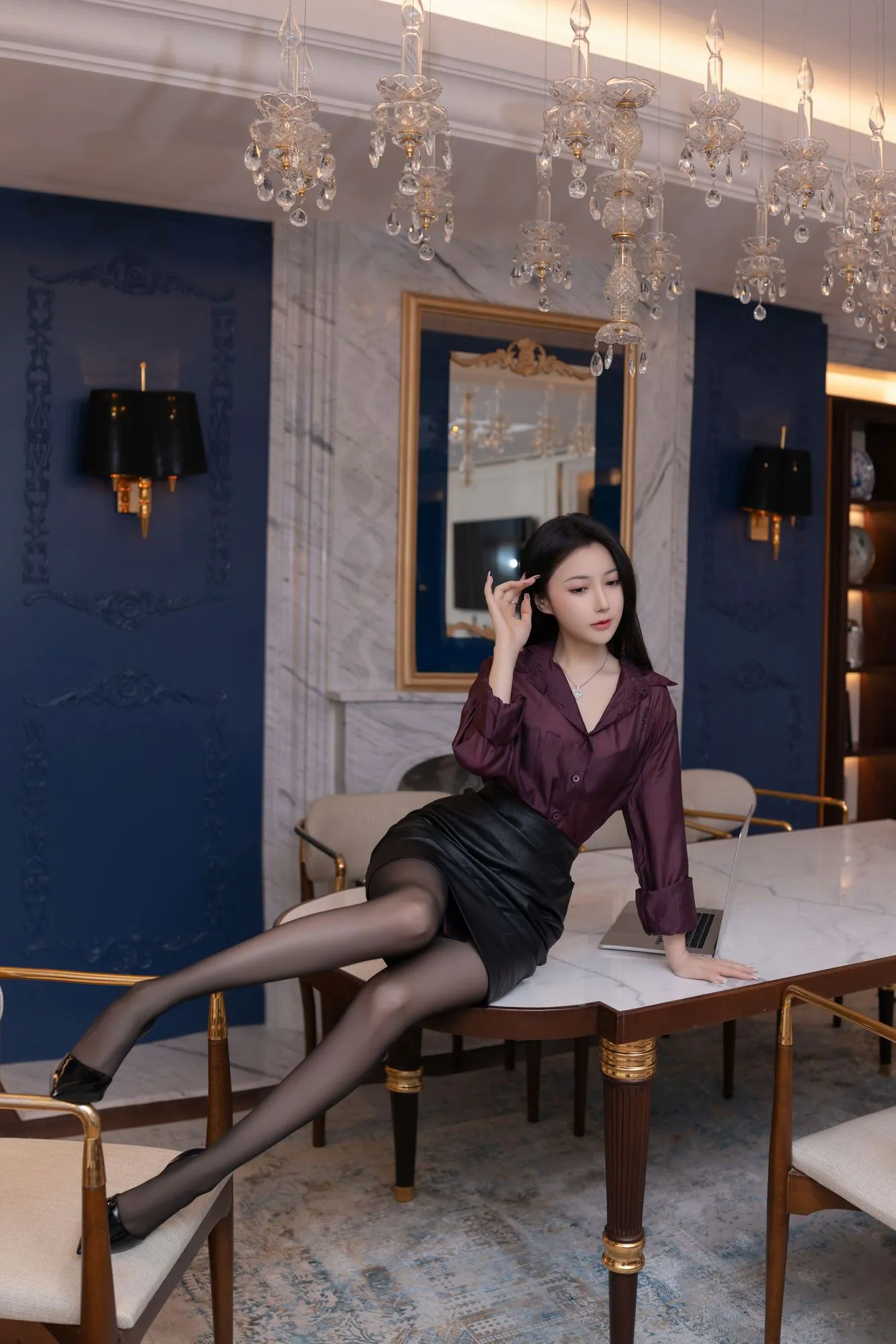 图片[4]-No.173 – 紫色衬衫 [120P]-coswz-cos王者