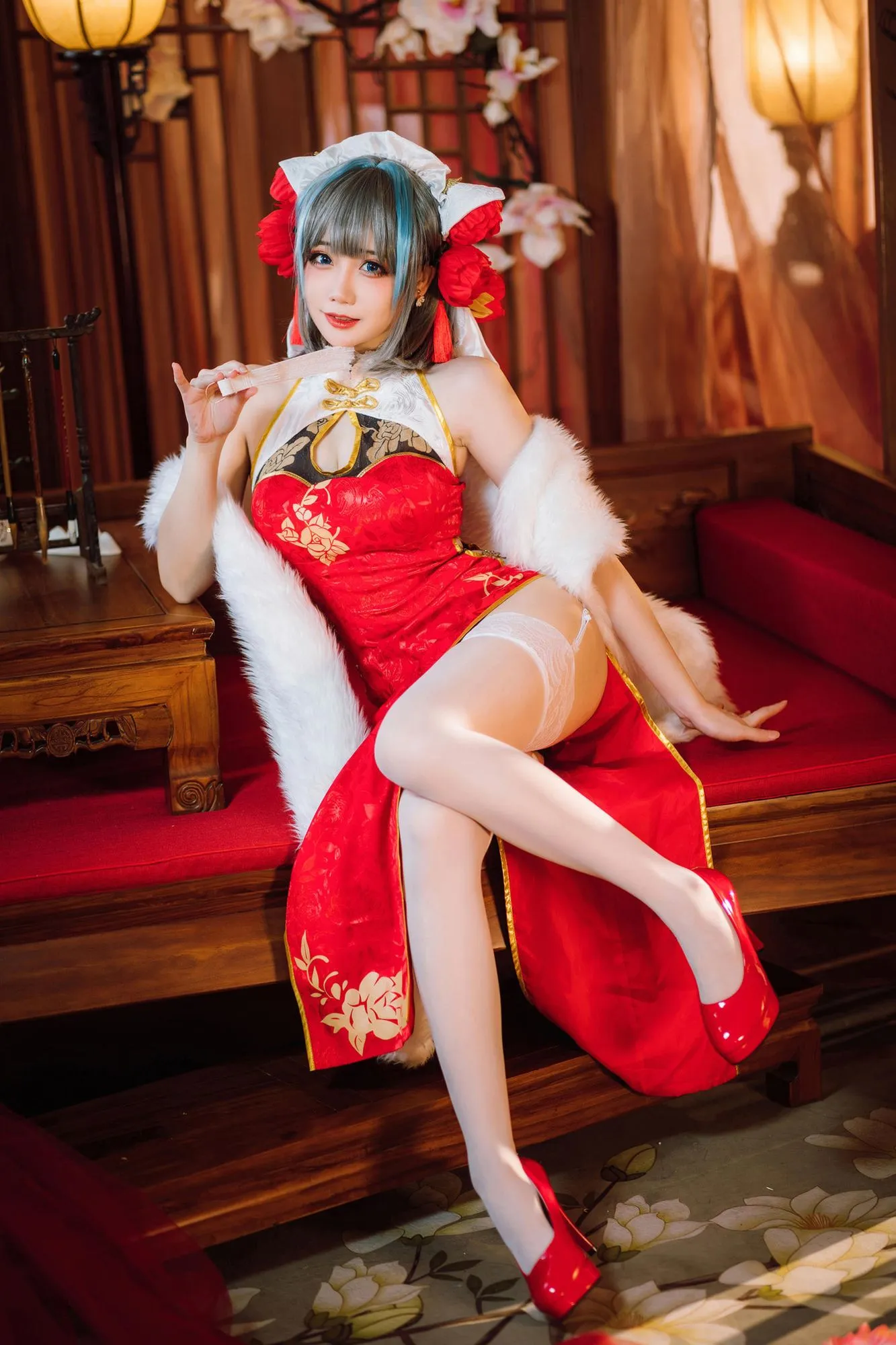 图片[3]-No.050 – 碧蓝航线 柴郡旗袍 [29P]-coswz-cos王者