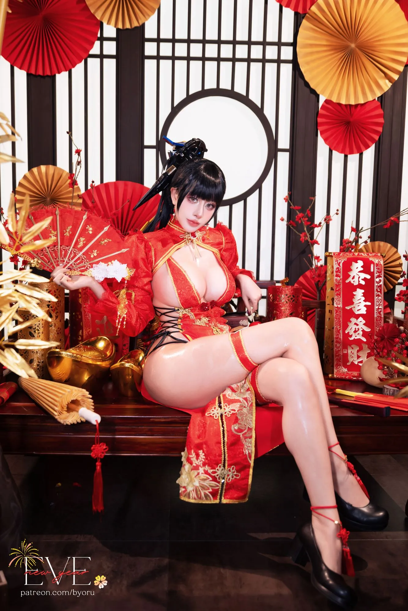 图片[2]-No.266 – Eve New Year Qipao [62P 19V]-coswz-cos王者
