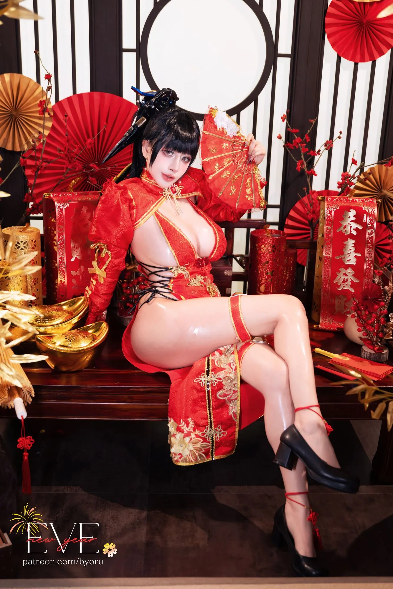 图片[3]-No.266 – Eve New Year Qipao [62P 19V]-coswz-cos王者