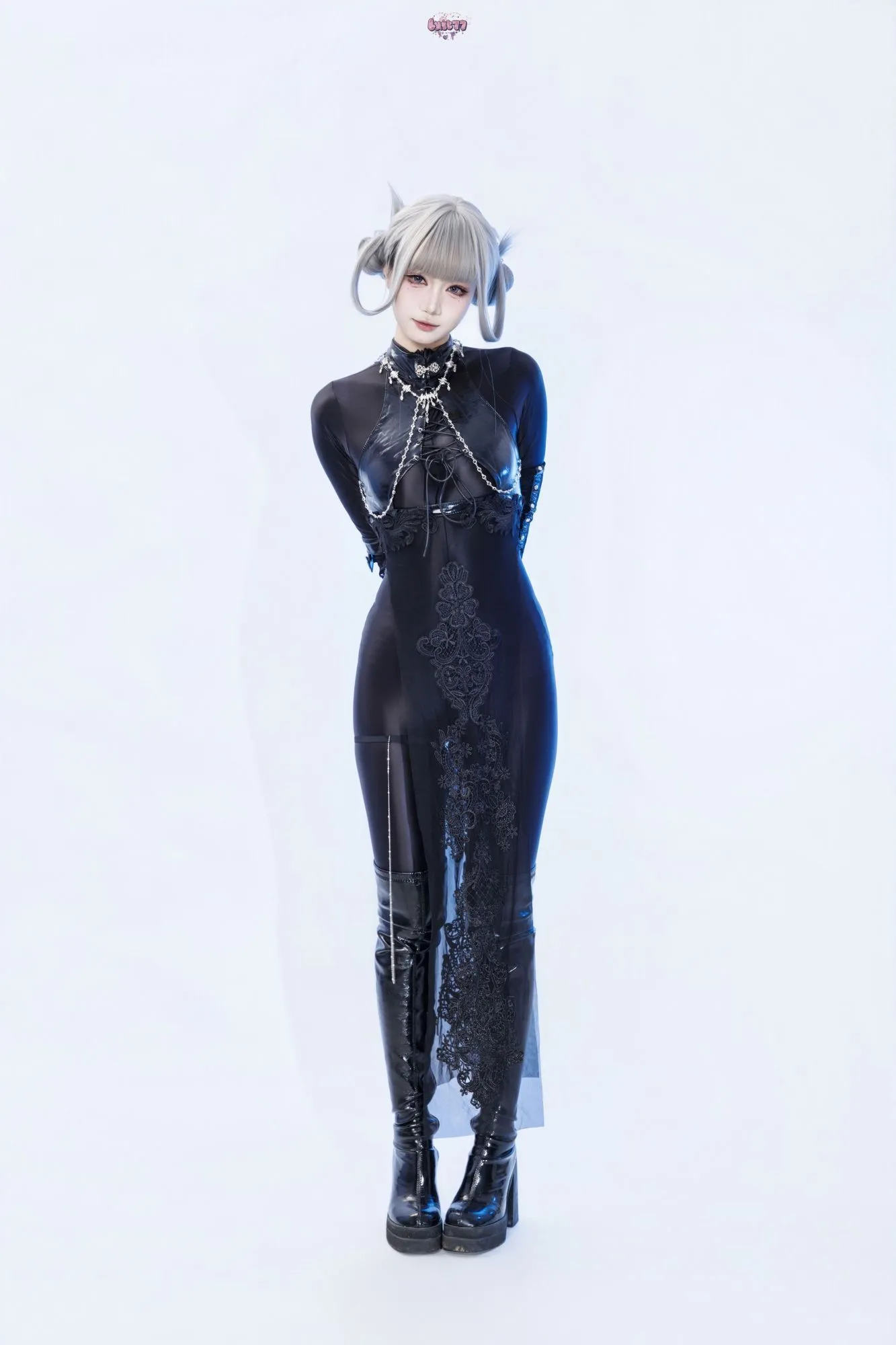 图片[2]-No.081 – 黑靡烟旗袍 [108P 2V]-coswz-cos王者