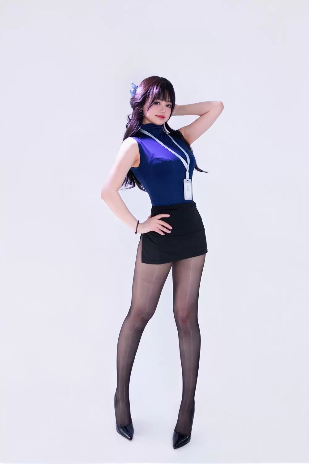 No.022 – 蓝黑制服OL [44P]-图妖社