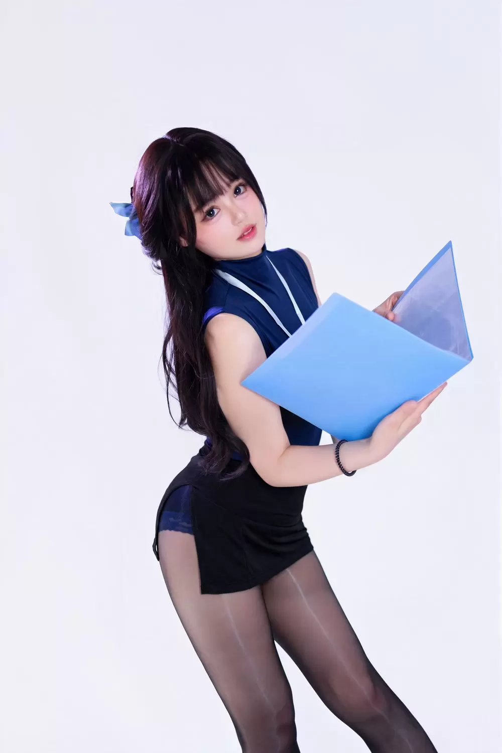 图片[4]-No.022 – 蓝黑制服OL [44P]-coswz-cos王者